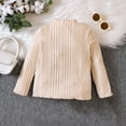 thumbnail image 3 of SNKSDGM Girls White T Shirts for Girls Size 8 Baby Clothes for Girls Toddler Girls Long Sleeve Kids Knit Ribbed Solid T Shirt Pullover Tops 12-18 Months, 3 of 6