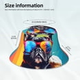 thumbnail image 3 of Sikiie Rainbow Bulldog Sunglasses Reflective Double-Sided Bucket Hat, Sun Hat, for Gardening, Beaching, Camping, Hiking, Fishing, 3 of 6