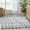 Blue, variant on Well Woven Cambrana Ivory Super Thick & Soft Tribal Diamond Stripes Area Rug 3x5 (3'11" x 5'3")