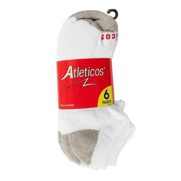 Tines Deportivos Atléticos para Caballero Diseño Liso Blanco 6 Pares Talla G