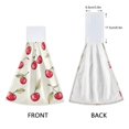 thumbnail image 3 of Yayeee Kitchen Hanging Hand Towels Set of 2 with Loop Bathroom Absorbent Tie Towel, Red Cherry, 3 of 7