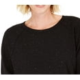 thumbnail image 2 of Style & Co Women's Speckled Sweatshirt Black Size Small, 2 of 3