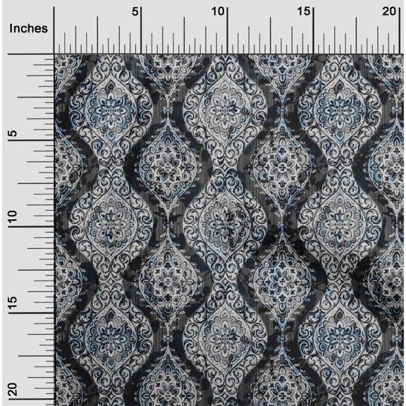oneOone Polyester Lycra Blue Fabric Block Dress Material Fabric Print Fabric By The Yard 56 Inch Wide