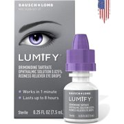 LUMIFY Brimonidine Tartrate Ophthalmic Solution 0.025% Redness Reliever Eye Drops, 0.25 Fl. Oz