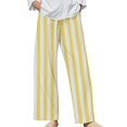 thumbnail image 2 of Women's Casual Pants Women'S Non Pocket Floral Cotton Linen Casual Pants,Yellow Women's Casual Pants XXL, 2 of 5