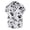 White, variant on Men's Geometric Print Short Sleeve Shirt Casual Turn-Down Collar Designer Menswear Contemporary Printed Button-Front Top for Everyday Wear Black M