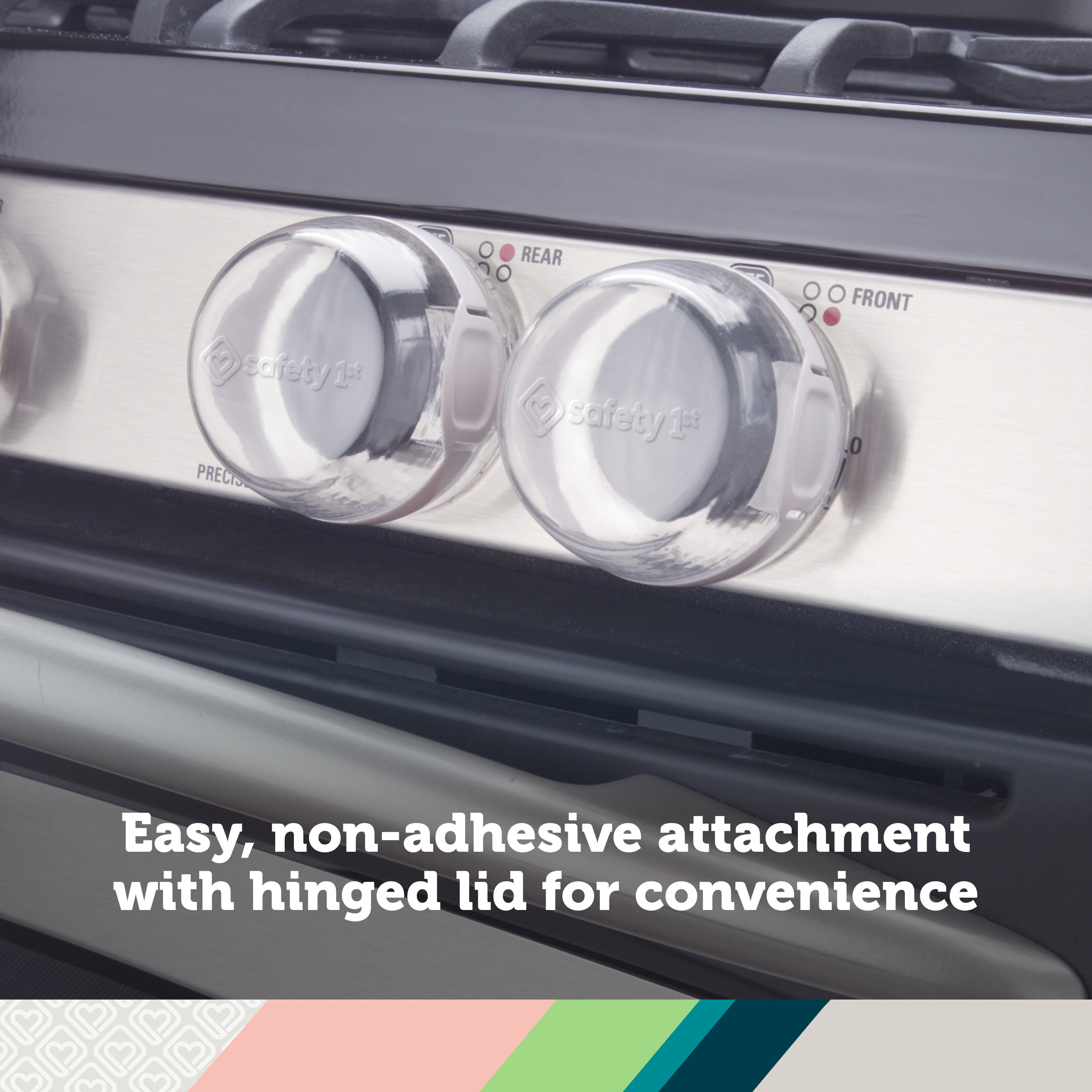 Safety 1ˢᵗ Clear View Stove Knob Covers (5pk), Clear