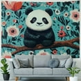 thumbnail image 4 of BCIIG Panda Flowers Kitsch Tapestry Wall Hanging Unique Style Graphic Tapestries Home Wall Decor Art for Living Room Bedroom Apartment Farmhouse Dorm 40x60inch, 4 of 6