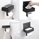 thumbnail image 2 of Portarrollos de papel higiénico de metal con dispensador de toallitas desechables, soporte para papel higiénico de baño con estante, soporte para papel higiénico de pared, 2 of 7