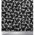 thumbnail image 1 of Soimoi Polyester Crepe Fabric Skull Halloween Decor Fabric Printed Yard 42 Inch Wide, 1 of 1