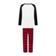 thumbnail image 5 of Conjunto de pijamas navideños a juego para toda la familia de Fiomva, para adultos y niños, con estampado de ciervos y pantalones a cuadros, ropa de dormir, 5 of 8