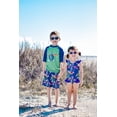 thumbnail image 2 of Millie Loves Lily Female Navy Water Turtle Ruffle-Accent One-Piece Swimsuit, Size 2T-10, 2 of 7