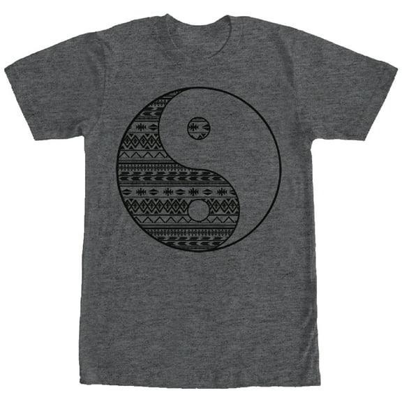 Men's Lost Gods  Yin Yang Print  Graphic Tee Charcoal Heather Medium