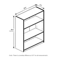 thumbnail image 2 of Furinno JAYA Book Shelf, 3-Tier Bookshelf, Bookcase with Adjustable Shelves, 9.5 x 24.5 x 40.3, for Living Room, Bedroom, Home Office, Grey Oak, 2 of 3