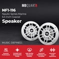 thumbnail image 2 of MB Quart NF1-116 Nautic Series Marine Coaxial Speakers, 6.5 Inches, White, 4 Pack, 2 of 9