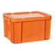 thumbnail image 1 of Caja de almacenamiento de PP, contenedores de almacenamiento apilables, contenedor Industrial duradero para zapatos, ropa, armario, estante, sala de Naranja Macarena Contenedor de almacenamiento, 1 of 8