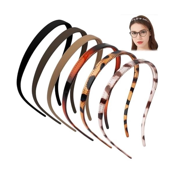 wonima11 Headbands for Women Glasses Wearers No Pressure Headache Comfortable Square Sunglasses Headband Plastic Head Bands for Women's Hair Non Slip with Teeth Hair Accessories for Women Girls