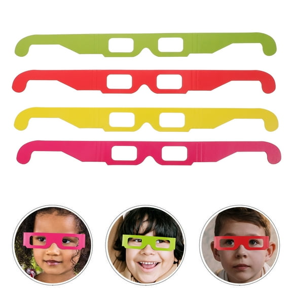 MEIBUTYUP 20Pcs Assorted Color 3D Glasses for Movies and Games Cardboard Frame PET Lens Lightweight