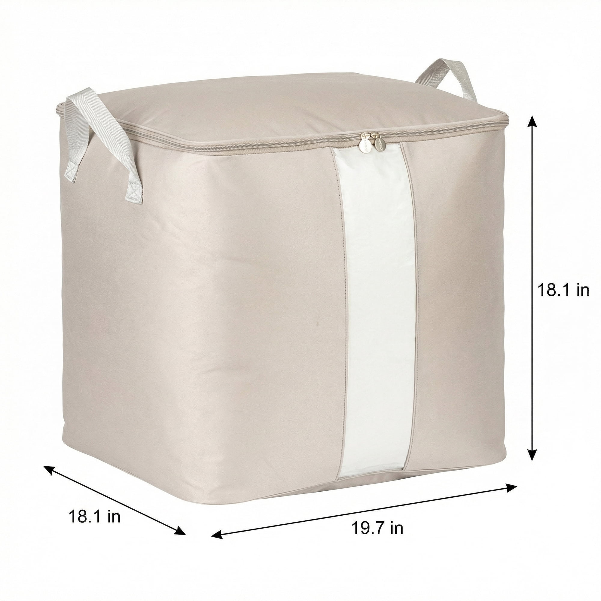 Unique Bargains Storage Bag for Closet Organizers with Handles Grey 19.7"x18.1"x18.1"