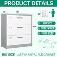 thumbnail image 3 of Fesbos  File Cabinet with Lock-Vertical 4 Drawer Metal Filing Cabinets-Organization Storage Cabinets for Home Office-Hanging Letter/Legal/F4/A4 Size, 3 of 7