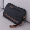 thumbnail image 2 of Portefeuille pour Homme Grande Capacité Affaires Long Sac à Fermeture Éclair Portefeuille Multifonction Sac à Main Noir, 2 of 8