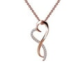 thumbnail image 3 of Lafonn Classic Sterling Silver Rose Gold Plated Simulated Diamond Necklace (0.17 CTTW), 3 of 5