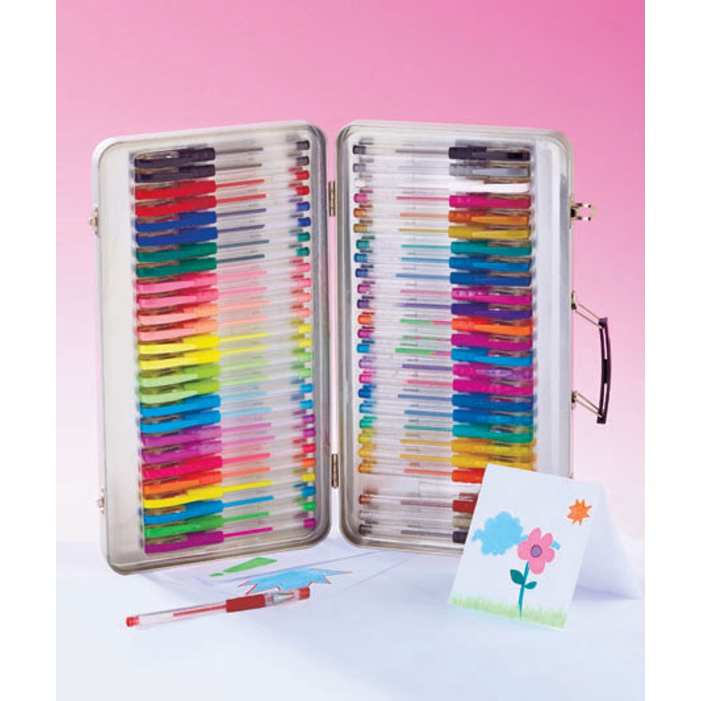 52 Piece Gel Pen Set W/case, 52 Pc Gel Pen Set