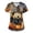 Black #075, variant on Womens Halloween Scrub Top Short Sleeve Skull Witch Spooky Nursing Shirts Spider Ghost V Neck 2026 Workwear XL