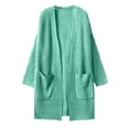 thumbnail image 6 of Yokua Women's Open Front Waffle Knit Cardigan Chunky Knit Sweater Long Sleeve Cozy Knit Outerwear Cute Baggy Coats Warm Tops, 6 of 8