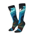 thumbnail image 2 of Fotbe Vibrant Fluid Motion Art print Women's Men's Novelty Crew Socks Cotton Socks Knee High Socks for Walking,Running,Nurses,Pregnancy, 2 of 8