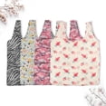thumbnail image 6 of Unique Bargains 1 Set Travel Recycle Shopping Bag Lightweight Shoulder Bag Nylon Shopping Bag Black White, 6 of 6