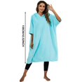 thumbnail image 4 of Clearance! Hooded Poncho Towel Changing Robe Suitable for Adults Swimmers Sports Beach, 4 of 5