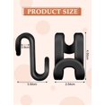 thumbnail image 4 of 5pcs Solid Color Clothes Hanger Connection Hook, Simple Black Portable Clothes Hanger Hook For Household, 4 of 5