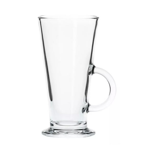 Juego de 6 Tazas de Vidrio para Capuccino Borgonovo 280 ml Conic Milk