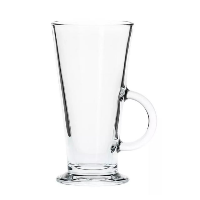 Juego de 6 Tazas de Vidrio para Capuccino Borgonovo 280 ml Conic Milk