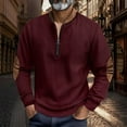 thumbnail image 5 of Sweatshirts for Men 2025 Fall Winter Long Sleeve Half Zipper Corduroy Slim Fit Casual Sweatshirt Pullover Tops, 5 of 8