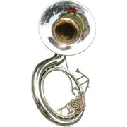 NauticalMart Brass Sousaphone 25 Valve Big Tuba Made Of/Full Brass W/Bag Brass Finish Tubas Silver