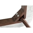 thumbnail image 5 of Contemporary Home Living 31.5" White and Brown Square Italian Carrara Marble Dining Table, 5 of 9