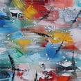 thumbnail image 5 of Orinice Abstract Brush Strokes Bathroom Decor Set - Colorful Luxurious Polyester Fabric Shower Curtain with Hooks 36x72, 5 of 7