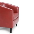 thumbnail image 4 of Atlin Designs Modern Faux Leather Upholstered Tub Chair in Red, 4 of 5