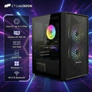STGAubron Gaming PC Desktop, Intel Core I5 up to 3.7G, RX 550 4G, 16GB RAM, 512GB SSD, WiFi 6, BT 5.0, RGB Fan x 2, Win 11 Home