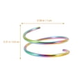thumbnail image 2 of Frcolor Nose Ring Hoop Rings Double Hoops Jewelry Body Ear Clips Spiral Earrings Jewel Nostril Screw Studs Fake Steel, 2 of 7