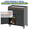 thumbnail image 5 of DKYNDSYN Metal Storage Cabinet with Wheels, Lockable Tool Cabinet with Adjustable Shelf, Rolling Garage Cabinet with 1 Drawer and 2 Doors, 29.5x16.5x34.6 inches, 500 lbs Capacity, Black, 5 of 7