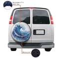 thumbnail image 4 of KAKALAD Ocean Wave Blue Waves White Spare Tire Cover Universal Vehicle Accessories Buckle Car Tools 14”in, 4 of 6