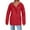 Red, variant on DYTTDG Women's Plus Size Outdoor Sports Hooded Jacket with Pockets Solid Color Waterproof Button Zipper Long Sleeve Hooded Jacket Windbreaker on Clearance Christmas Gift
