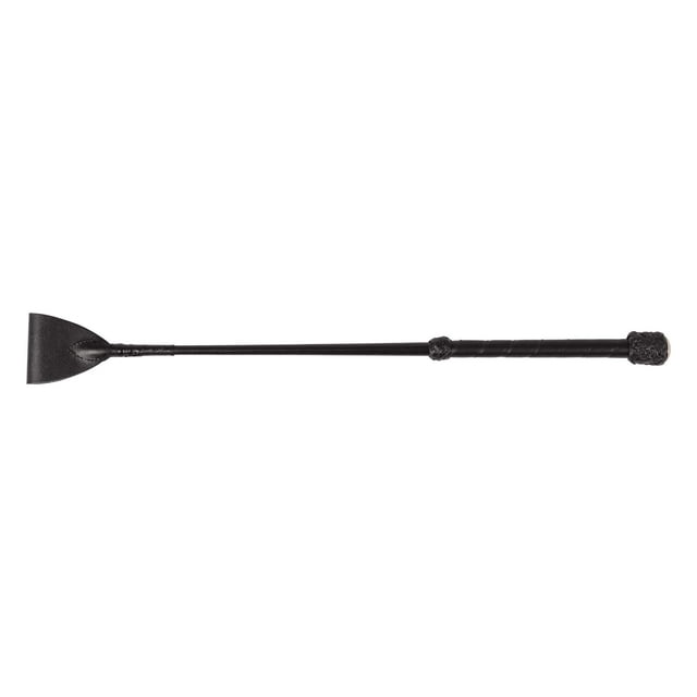 Huntley Equestrian Leather Jumping Bat Riding Crop Beautifully Crafted in England - Black - Leather Handle - 16" Inch