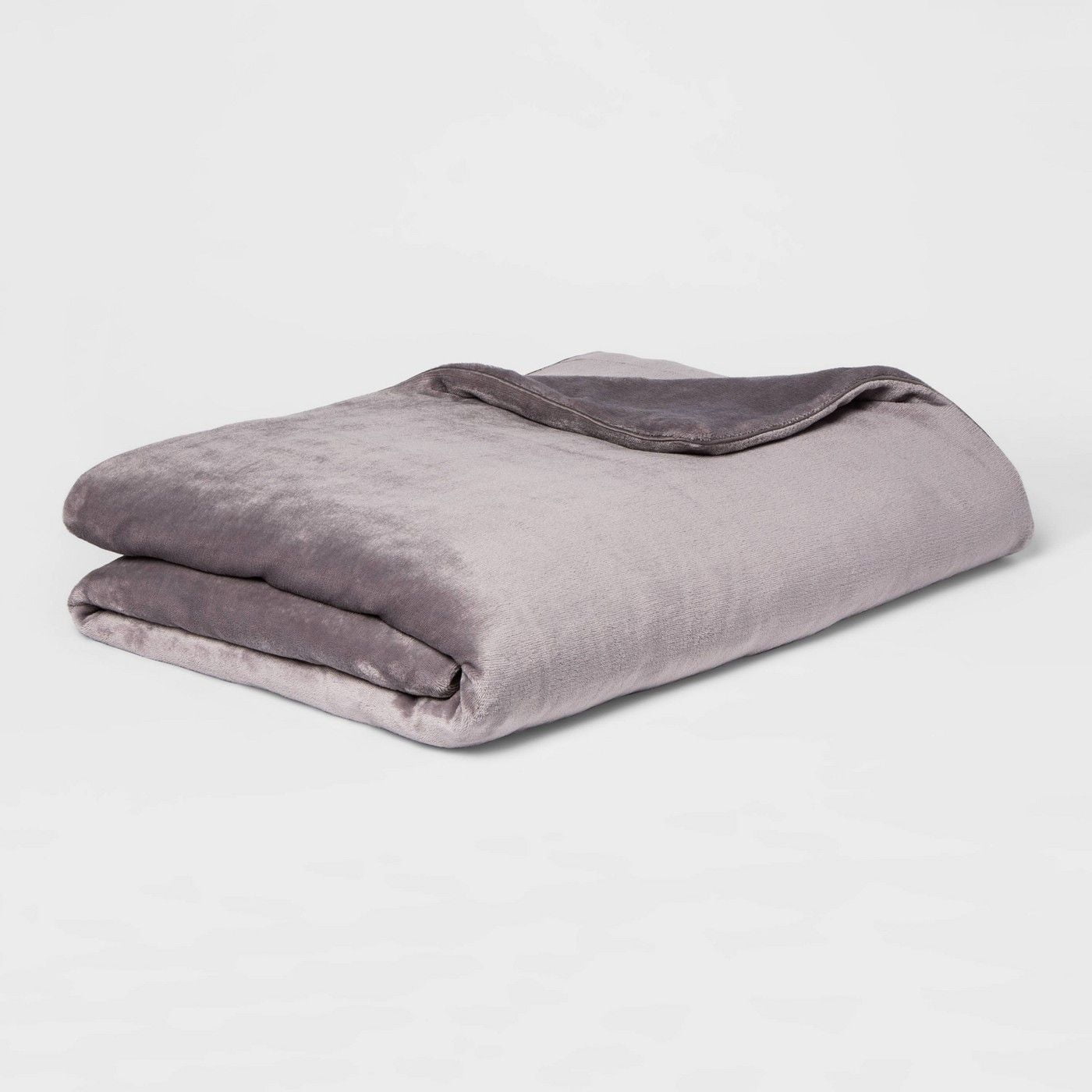 Threshold Micro Plush Weighted Blanket with Removable Cover, 55 Inches x 80 Inches, Gray