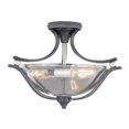 thumbnail image 1 of Vaxcel C0223 17 in. Seville 2 Light Semi-Flush Mount, Textured Graphite with Satin Nickel, 1 of 1