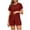 Wine., variant on Summer Akafmk Women's Summer 2 Piece Outfits Lounge Sets,Round Neck Short Sleeve T-Shirts and Wide-Leg Shorts Solid Color Women Sets Clothing Outfit