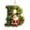 B, variant on romoty Personalized Initial Christmas Tree Letter Ornaments, Pine Needle Santa Claus Pendants, 2D Flat Acrylic Monogram Xmas Decor